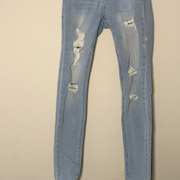 High Rise Skinny Jeggings | Ripped - Picture 4 of 6